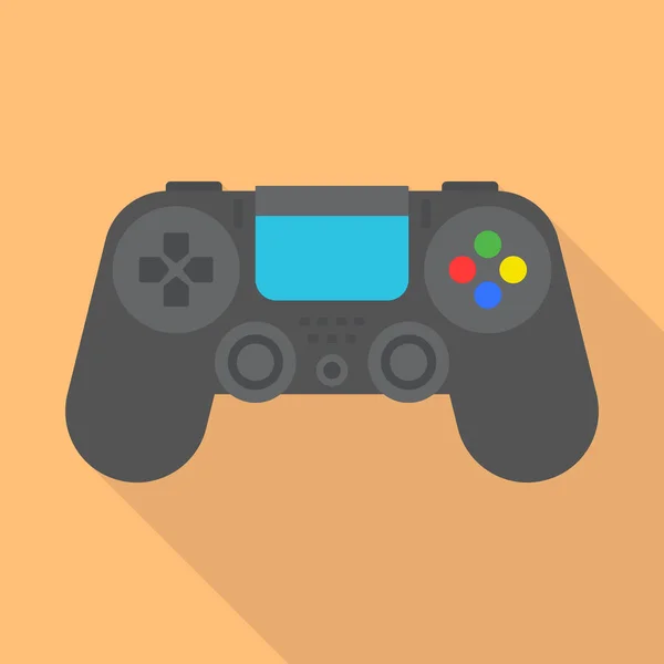 Vector Gamepad Icon Game Joystick Video Games Blue Background Flat — Stock Vector