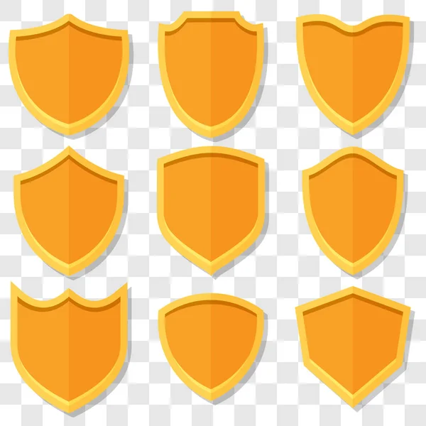 Turuncu vektör kalkanlarını gölgeli 3 boyutlu olarak ayarla.