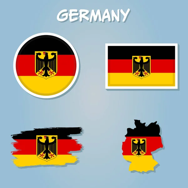 yüksek Detaylı Almanya harita yapısı Ulusal Alman bayrağı renkler ile.