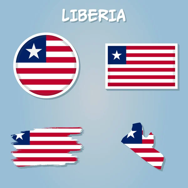 リベリア共和国地図 — ストックベクタ