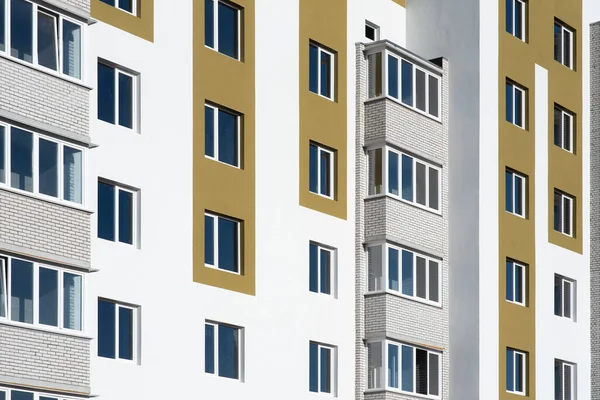 Nybyggd Europeisk Typ Condominium Lägenhetsbyggnad Utan Ägare Ännu Väntar Nya — Stockfoto