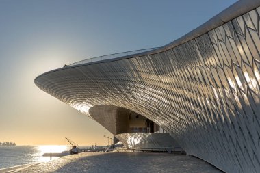 The outside lines of the MAAT museum in Belem, near Lisbon
