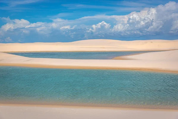 Amazing Blue Fresh Water Lagoon Sand Dunes Northern Brazil — Stock Photo, Image