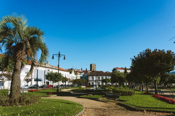 День Голубого Неба Колониальном Городе Ламего Севере Португалии — стоковое фото