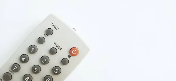 Isolated Gray Television Remote Control White Gray Background Suitable Business — Stok Foto