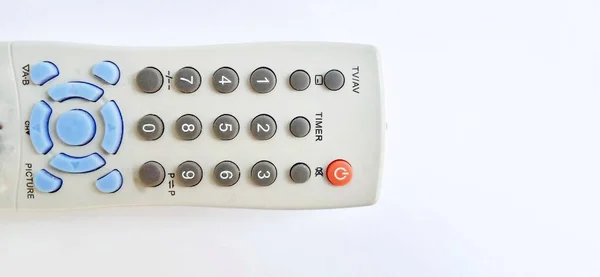 Isolated Gray Television Remote Control White Gray Background Suitable Business — Stok Foto