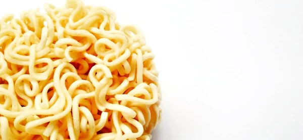 Fideos Instantáneos Sin Cocer Con Espacio Negativo Aislado Sobre Fondo —  Fotos de Stock