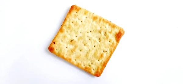 Suikerloze Plantaardige Gezonde Cracker Biscuit Plakjes Grijze Witte Studio Achtergrond — Stockfoto