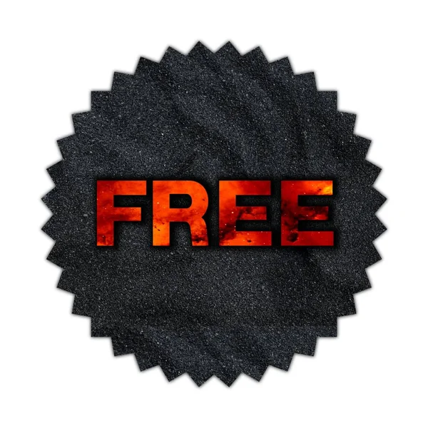 Απλό Στοιχείο Ετικέτας Από Σκούρο Φόντο Μοτίβο Άμμου Ετικέτα Προϊόντος — Φωτογραφία Αρχείου