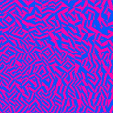 Basit fütüristik mavi ve pembe çizgili desen karışımı. Renkli arkaplan tasarımı.