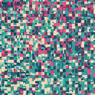 Renkli modern, güzel ve pikselli, mozaik veya kare nokta desenli fütüristik arkaplan.