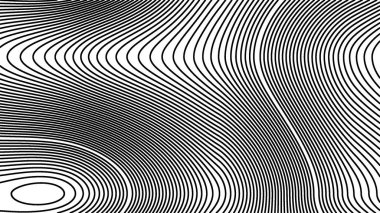 Black and white abstract line contour or thopographic map pattern illustration background. Presentation background design. Suitable for presentation template, wallpaper, backdrop, poster, flyer, etc.