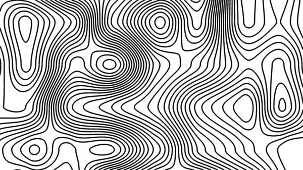 Black White Abstract Line Contour Thopographic Map Pattern Illustration Background — Zdjęcie stockowe