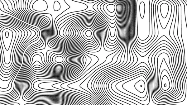 Black White Abstract Line Contour Thopographic Map Pattern Illustration Background — ストック写真