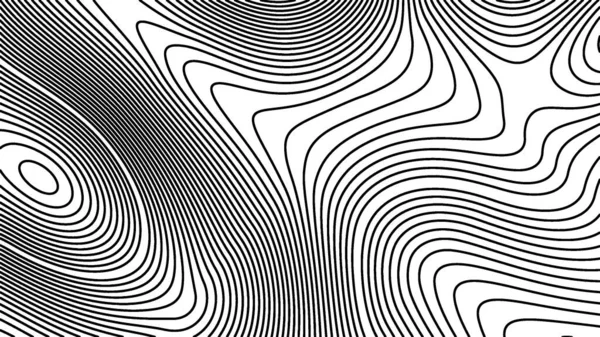 Black White Abstract Line Contour Thopographic Map Pattern Illustration Background — Fotografia de Stock