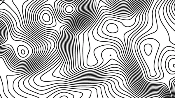 Black White Abstract Line Contour Thopographic Map Pattern Illustration Background — стоковое фото