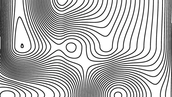 Black White Abstract Line Contour Thopographic Map Pattern Illustration Background — Φωτογραφία Αρχείου