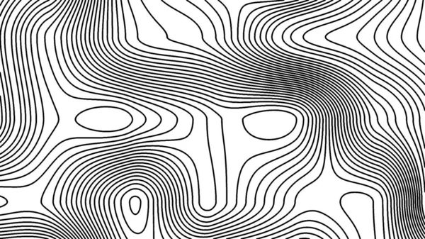 Black White Abstract Line Contour Thopographic Map Pattern Illustration Background — стоковое фото