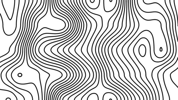 Black White Abstract Line Contour Thopographic Map Pattern Illustration Background —  Fotos de Stock