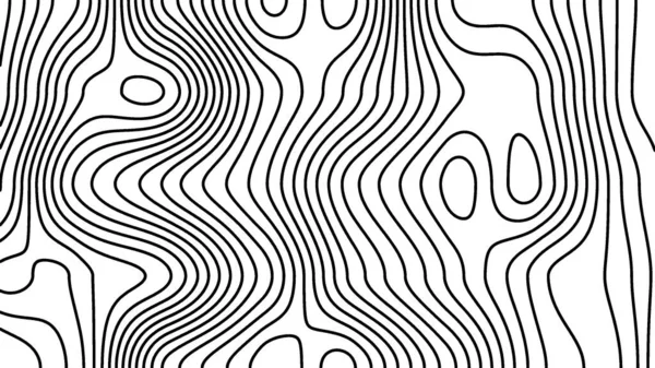 Чорно Білий Абстрактний Лінійний Контур Або Ілюстративний Фон Візерунка Топографічної — стокове фото