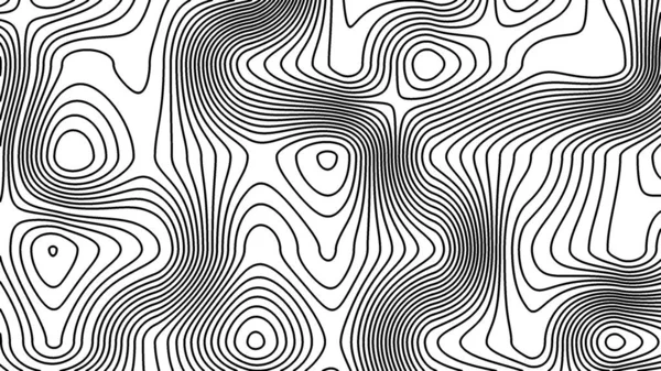 Black and white abstract line contour or thopographic map pattern illustration background. Presentation background design. Suitable for presentation template, wallpaper, backdrop, poster, flyer, etc.