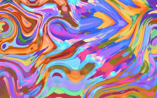 Fond Aquarelle Abstrait Coloré Avec Cercle Déformé Tourbillon Dripping Peinture — Photo