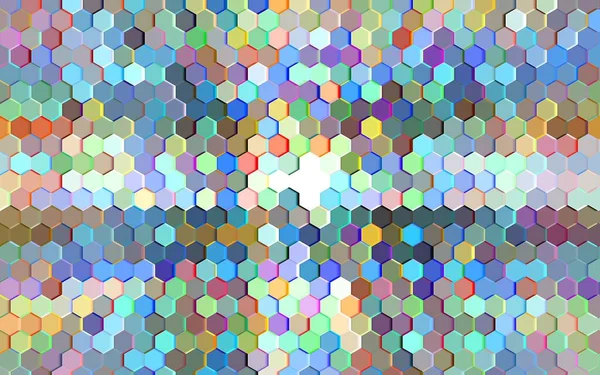 Fond Hexagonal Coloré Abstrait Hexagones Colorés Abstraits Fond Motif Pixellisé — Photo