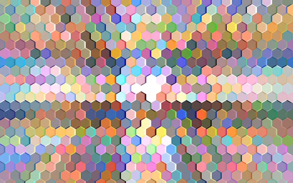 Abstract Kleurrijke Zeshoekige Achtergrond Abstracte Gekleurde Zeshoeken Kleurrijke Hex Pixelvormige — Stockfoto