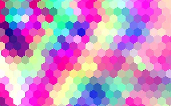 Abstrakt Färgglada Hexagon Bakgrund Abstrakt Färgade Hexagoner Färgglada Hex Pixelated — Stockfoto