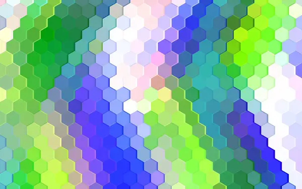 Abstract Kleurrijke Zeshoekige Achtergrond Abstracte Gekleurde Zeshoeken Kleurrijke Hex Pixelvormige — Stockfoto