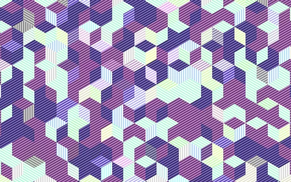 Retro Geometric Cubes Seamless Stripes Pattern Endless Seamless Background Colorful — Stock Photo, Image
