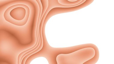 Soyut 3D sakinleştirici mercan rengi kağıt resimleme arka planı. Soyut kağıt kesilmiş, akışkan şekiller. Soyut sıvı sakinleştirici mercan gradyan renkleri. Pankart, sunum, broşür, poster.