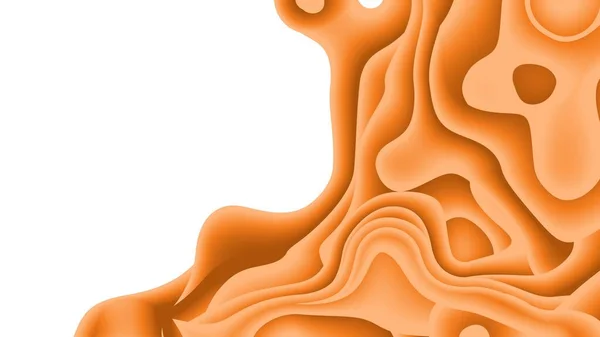 Modern Abstract Pastel Orange Color Paper Art Illustration Background Futuristic — Stock Photo, Image