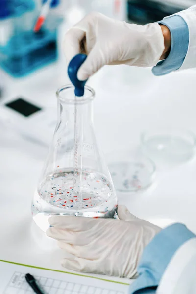 Мікропластичне Забруднення Лабораторія Якості Води — стокове фото