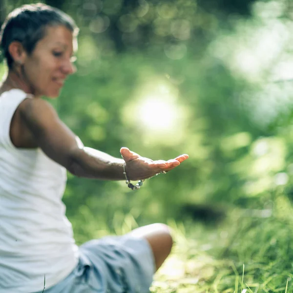 Személyes Energia Táplálása Önfejlesztés Meditációs Technikája — Stock Fotó