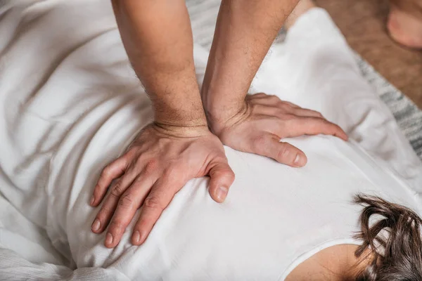 Thaise Terug Massage Energielijnen Een Holistische Benadering Van Genezing Van — Stockfoto