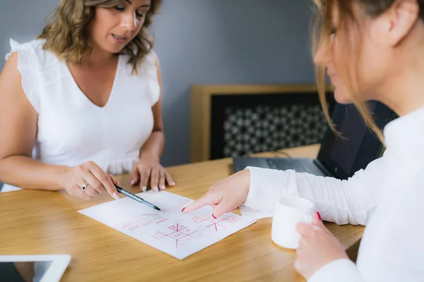 Astrologia Vedica Jyotisha Consulente Analisi Natal Chart Con Cliente — Foto Stock