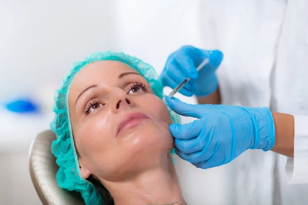 Prp Aesthetic Medicine Face Injection Treatment — Stock Photo, Image