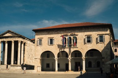 Old Roman temple of Augustus in Pula Istria Croatia