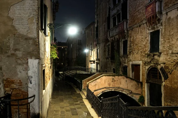 Lumières Nocturnes Venise Italie — Photo