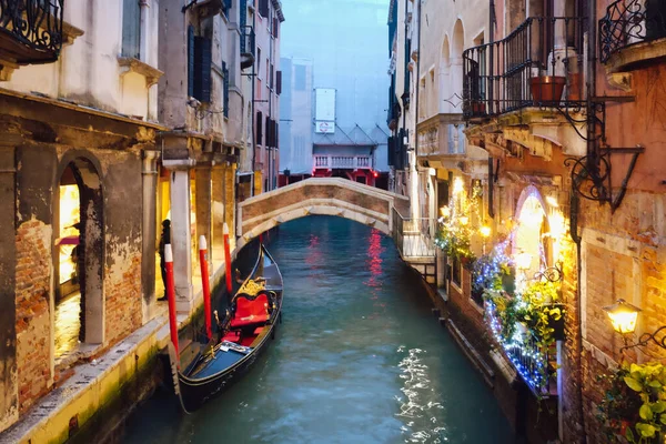 Lumières Nocturnes Venise Italie — Photo