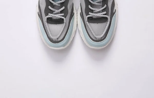 Sneakers Sportive Sfondo Bianco Scarpe Corsa — Foto Stock