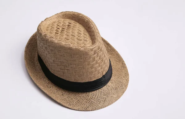 Straw Hat White Background — Stock Photo, Image