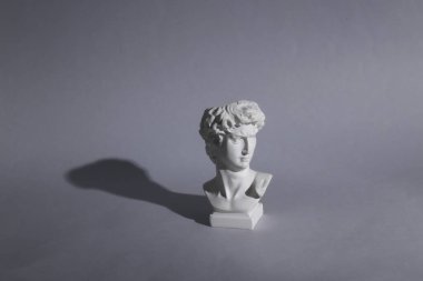 David 'in gri arka plandaki uzun gölgeli büstü. En az yaşam süresi