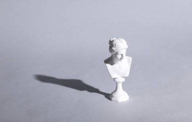 Venüs gri arka planda uzun gölgeli bir şekilde çöküyor. En az yaşam süresi