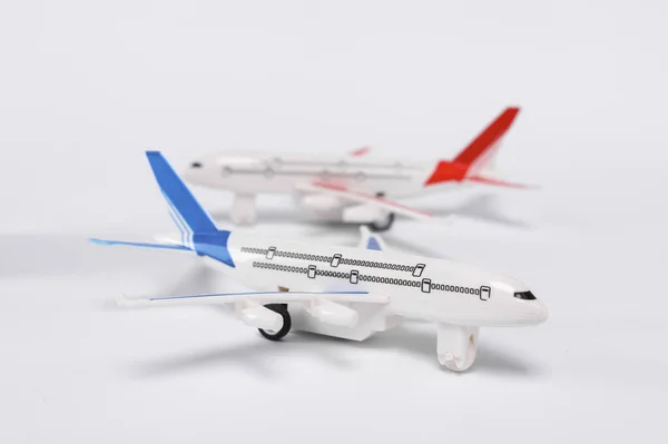 Small Passenger Air Plane Models Isolated White Background —  Fotos de Stock