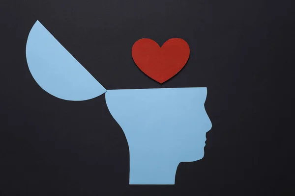 Öppna Ditt Sinne Mental Hälsa Kärlek Koncept Kreativt Tänkande Papper — Stockfoto