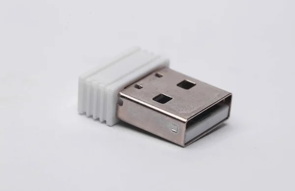 Bezprzewodowy Adapter Usb Izolowany Białym Tle — Zdjęcie stockowe