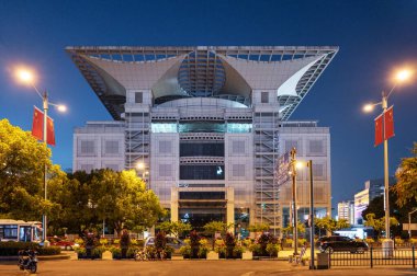 Şangay, Çin, Halkın Meydanı 'ndaki Şehir Planlama Sergisi