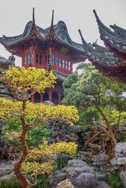 Sanghaj Kína Yuyuan Garden Kerület Hagyományos Ősi Építészete — Stock Fotó